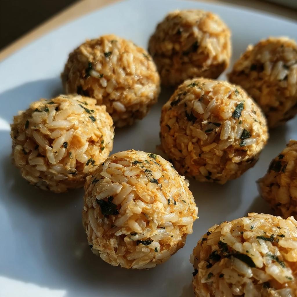 Close-up of several homemade Amazing Chicken & Rice Energy Bites for dogs on a white plate.